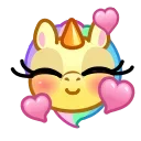 🥰 emoji Unicorn Emoji 🦄 @xkysluv Telegram sticker 6 of 50