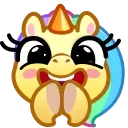 👏 emoji Unicorn Emoji 🦄 @xkysluv Telegram sticker 21 of 50