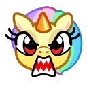 😡 emoji Unicorn Emoji 🦄 @xkysluv Telegram sticker 15 of 50