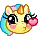 😘 emoji Unicorn Emoji 🦄 @xkysluv Telegram sticker 7 of 50