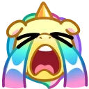 😭 emoji Unicorn Emoji 🦄 @xkysluv Telegram sticker 14 of 50