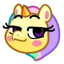 😏 emoji Unicorn Emoji 🦄 @xkysluv Telegram sticker 12 of 50
