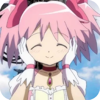 ☺ emoji Kaname Madoka 🎀 @MadokaMagicaDailyConfession Telegram sticker 7 of 120