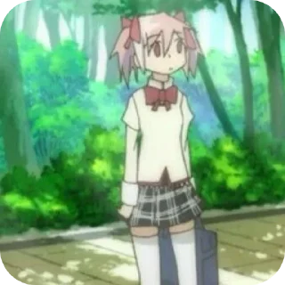 🙃 emoji Kaname Madoka 🎀 @MadokaMagicaDailyConfession Telegram sticker 21 of 120