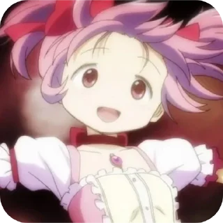 😃 emoji Kaname Madoka 🎀 @MadokaMagicaDailyConfession Telegram sticker 9 of 120