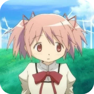 😟 emoji Kaname Madoka 🎀 @MadokaMagicaDailyConfession Telegram sticker 22 of 120