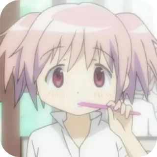 🪥 emoji Kaname Madoka 🎀 @MadokaMagicaDailyConfession Telegram sticker 15 of 120