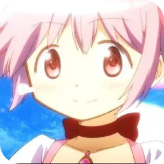 🙂 emoji Kaname Madoka 🎀 @MadokaMagicaDailyConfession Telegram sticker 1 of 120