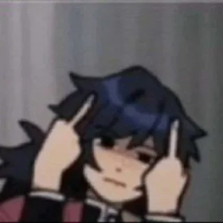 🖕 emoji Tomioka Telegram sticker 2 of 101