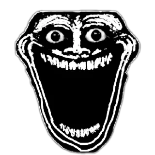 Sticker from trollface creepy