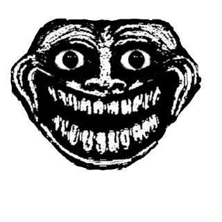 Sticker from trollface creepy