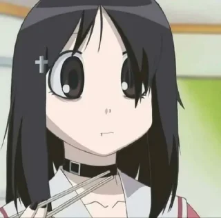 😶 emoji Azumanga Daioh Telegram sticker 23 of 53