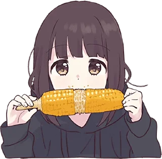 🌽 emoji Menhera-chan Animation 2 ENG :: @line_stickers Telegram sticker 11 of 48