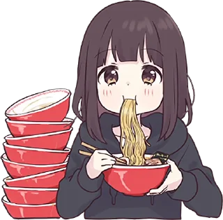 🍜 emoji Menhera-chan Animation 2 ENG :: @line_stickers Telegram sticker 10 of 48