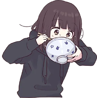 🍲 emoji Menhera-chan Animation 2 ENG :: @line_stickers Telegram sticker 22 of 48