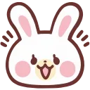 HD lovely bunny  ♡  @ririmoji
  by natsumi (line) sticker preview 2