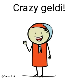 ✋️ emoji Crazy @Qonshubot Telegram sticker 1 of 31