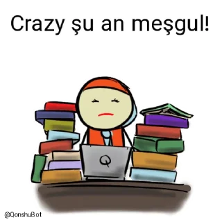 😖 emoji Crazy @Qonshubot Telegram sticker 24 of 31