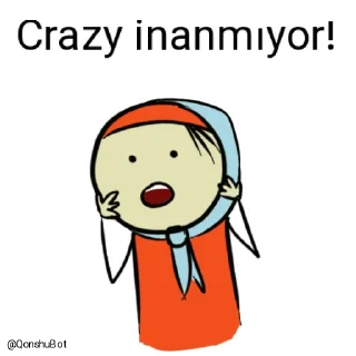 😱 emoji Crazy @Qonshubot Telegram sticker 3 of 31
