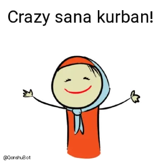🤗 emoji Crazy @Qonshubot Telegram sticker 18 of 31