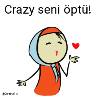 💋 emoji Crazy @Qonshubot Telegram sticker 19 of 31
