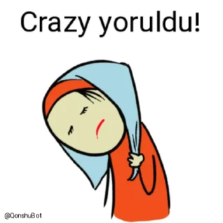 😣 emoji Crazy @Qonshubot Telegram sticker 9 of 31