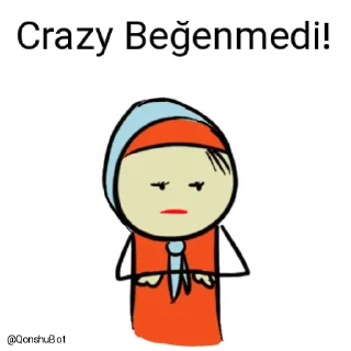 👎 emoji Crazy @Qonshubot Telegram sticker 21 of 31