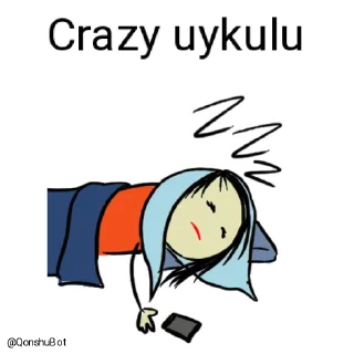 😴 emoji Crazy @Qonshubot Telegram sticker 17 of 31