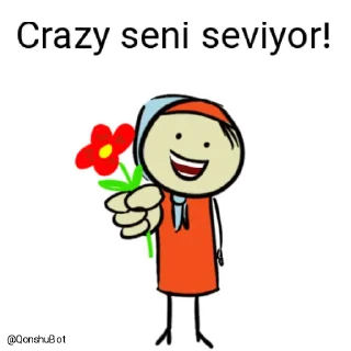 ❤️ emoji Crazy @Qonshubot Telegram sticker 8 of 31