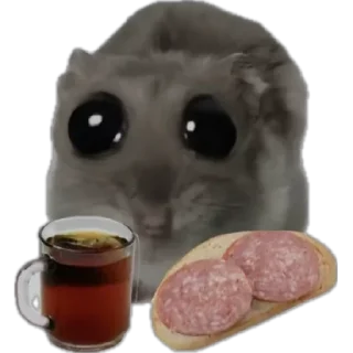 Sticker from грустный хомяк