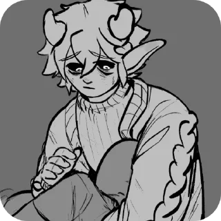 😔 emoji ๑ | mychael !! 🍄 Telegram sticker 17 of 75