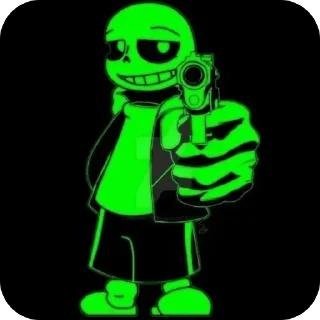 Sticker from Green!Sans @UndertaleDeltaruneStickersArts