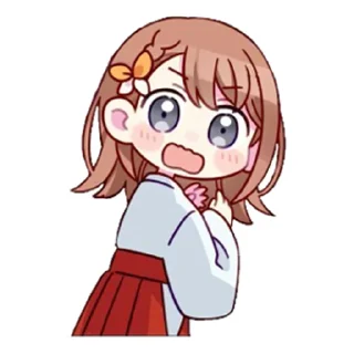 😧 emoji Minori Hanasato @stickersMH Telegram sticker 22 of 83