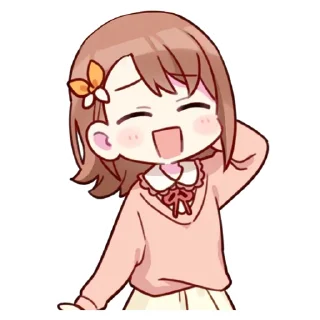 😅 emoji Minori Hanasato @stickersMH Telegram sticker 20 of 83
