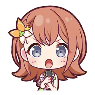 🎤 emoji Minori Hanasato @stickersMH Telegram sticker 14 of 83