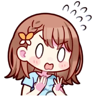 😣 emoji Minori Hanasato @stickersMH Telegram sticker 24 of 83
