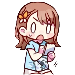 😶 emoji Minori Hanasato @stickersMH Telegram sticker 19 of 83