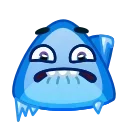 🥶 emoji Shark Emoji @xkysluv Telegram sticker 16 of 40