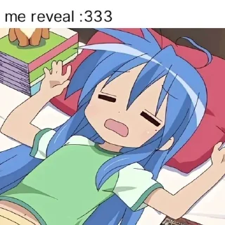 💙 emoji Me core | Konata Izumi Telegram sticker 22 of 101