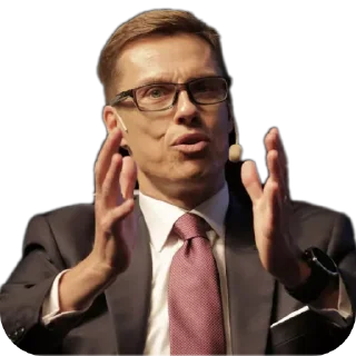 👔 emoji Александр Стубб🇫🇮 ➡️ @Ctikerubot Telegram sticker 14 of 92