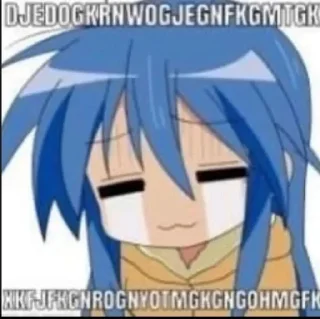 💙 emoji Me core | Konata Izumi Telegram sticker 16 of 101