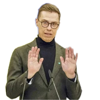 ✋ emoji Александр Стубб🇫🇮 ➡️ @Ctikerubot Telegram sticker 5 of 92