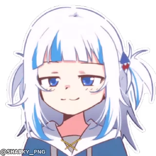 🥱 emoji @Sharky_png Gawr Gura Telegram sticker 22 of 69