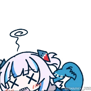 😵 emoji @Sharky_png Gawr Gura Telegram sticker 13 of 69