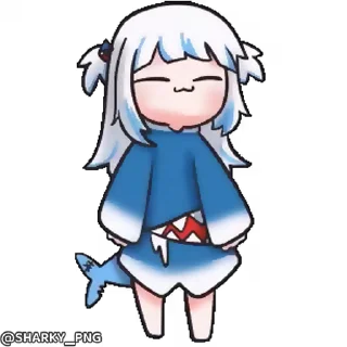 💃 emoji @Sharky_png Gawr Gura Telegram sticker 1 of 69