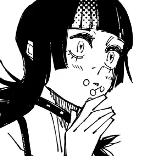 😳 emoji ꒰ 🐍 ꒱ 𐋏᧐sɦi 𐌺irᥲrᥲ BW @jjk_stickersOG Telegram sticker 9 of 58