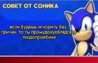 Sticker from Советы от Соника😳
