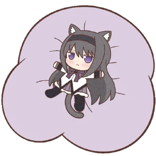Sticker from Homura Akemi Neko || @cirnovarenie