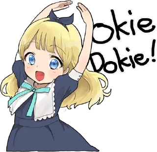 ⭕ emoji A little girl Sticker (Alice) ENG :: @line_stickers Telegram sticker 19 of 40