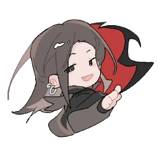 😋 emoji @heikewwjj —люяо, художник: 因为这里是魍魉乐园 on weibo Telegram sticker 10 of 14